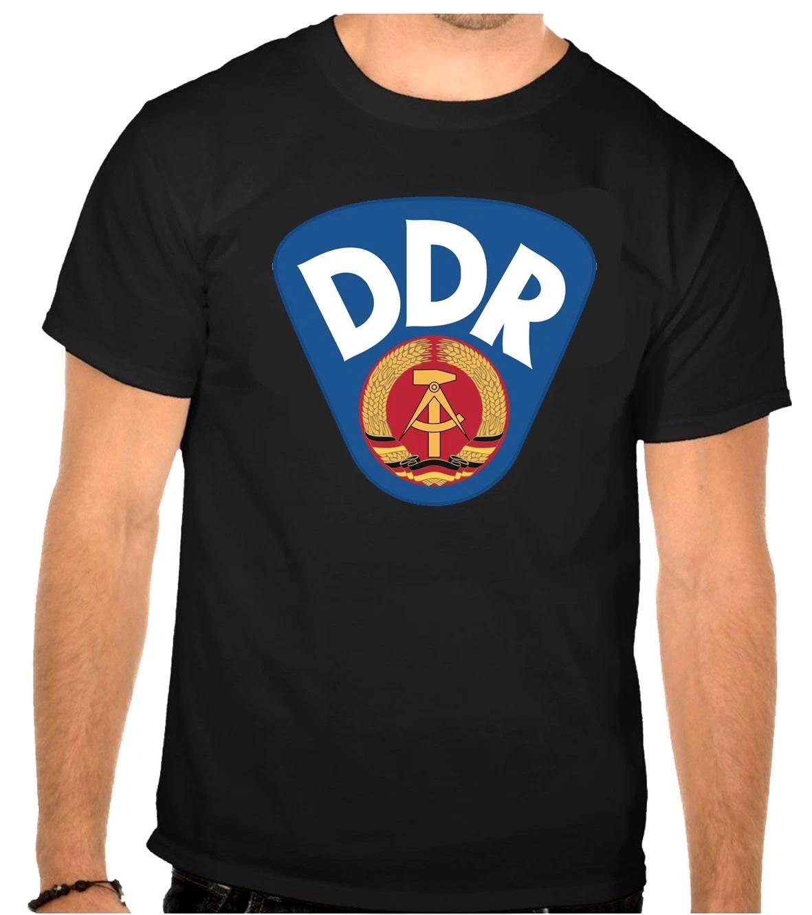 Футболка черная с логотипом герба ГДР Осси -1264- 4XL